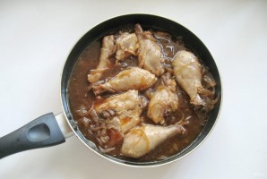 Курица в кисло-сладком луковом соусе