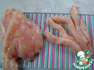 Хе из куриной грудки с овощами