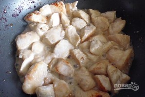 Цыпленок на "зеленой подушке"