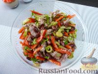 Салат с говядиной и фасолью