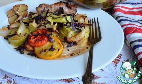 Кабачки со свининой по-корейски