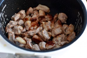 Острая свинина с овощами в мультиварке