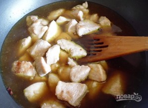 Цыпленок на "зеленой подушке"