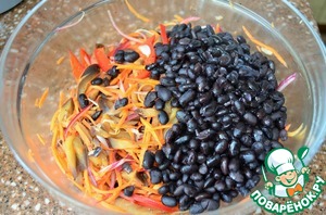 Фасоль с овощами по-корейски