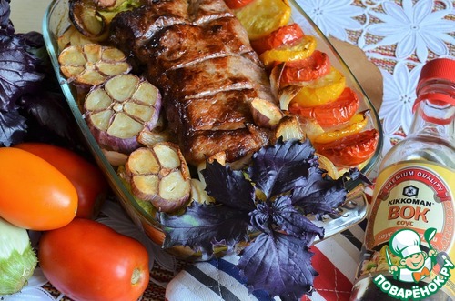 Кабачки со свининой по-корейски