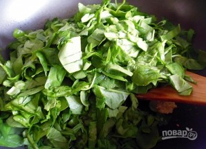 Цыпленок на "зеленой подушке"