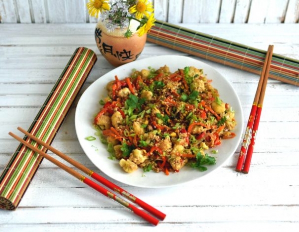 Цветная капуста с яйцами