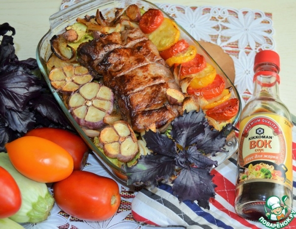 Кабачки со свининой по-корейски